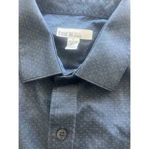 Bar III Mens Slim‎ Fit Stretch Button Down Shirt XL X-Large 17-17 1/2 34-35 Blue